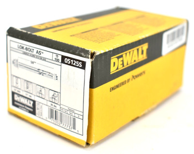 BOX OF 100 - DEWALT 05125S-PWR Lok-Bolt AS 1/4 x 5/8 Sleeve Anchor Acorn Nut