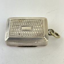 Antica vinaigrette georgiana in argento massiccio John Bettridge 1824 3 cm x 2,2 cm