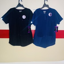 Scrubstar Woman's Supreme scrub Top's size XS Black  Navy Lot of 2 NEW