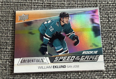 2021-22 Upper Deck Credentials #SGR14 William Eklund Speed of the Game Rookies