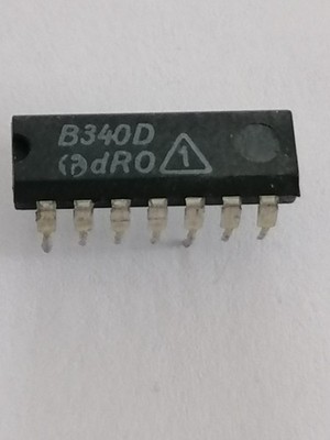1 Stck B340D, 4- fach Si-NPN Transistor- Array,   DIP 14 ,