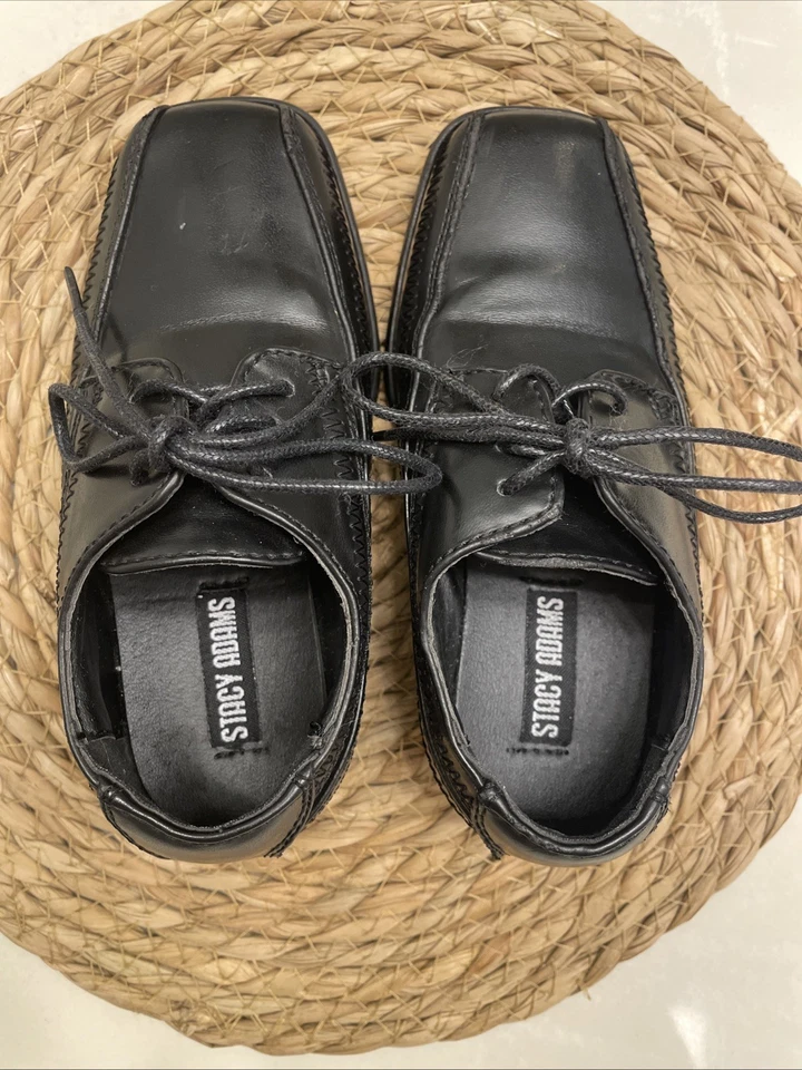 Zapatos de vestir mocasines con corbata negros Stacy Adams para niños pequeños 8 M Foto 4 de 4
