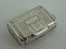 SOLID STERLING SILVER GEORGE III VINAIGRETTE BIRMINGHAM 1817 BY SAMUEL PEMBERTON