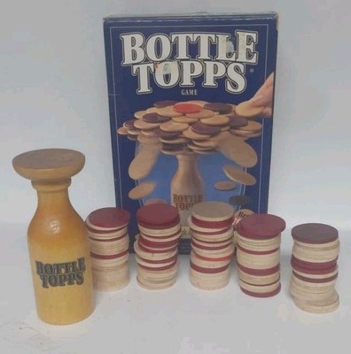 VINTAGE - Bottle Topps Parker Brother 1993 Real Wood Stack` Em High & Stack 'Em 