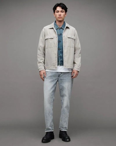 AllSaints - Hombre - Chaqueta - Castleford - L - Radio Gris - Totalmente Nueva con Etiquetas - Imagen 6 de 12