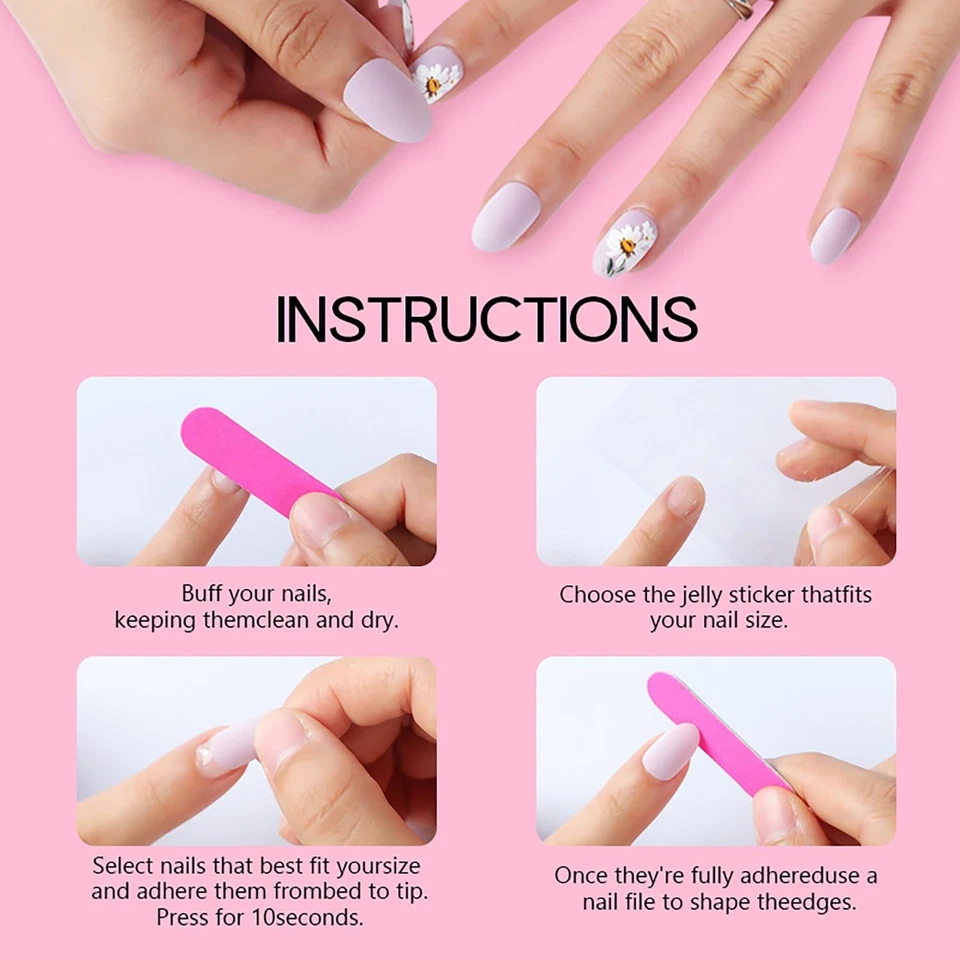 Quadratische Flexible Fantasy Goldfisch Tragen abnehmbare Nagel 24pcs - Image 4 of 4