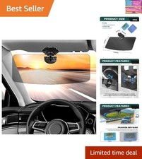 Polarized Sun Visor for Car,Anti-Glare Sun Visor Extender for Car with 180  A...