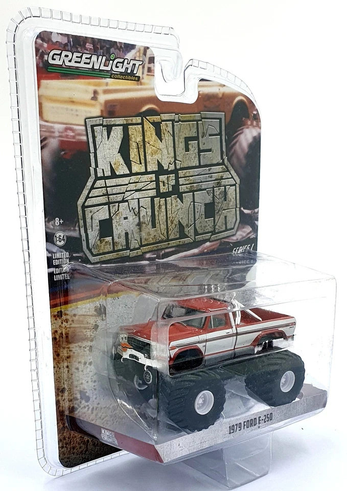 Greenlight 1/64 比例 49010-F - 1979 年福特 F-250 - 红色/白色 — 第 3/4 张图片