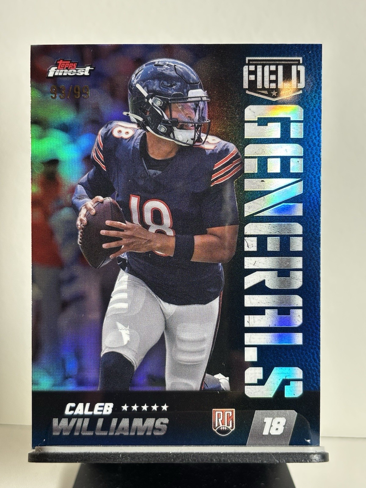 Caleb Williams Topps Finest Field Generals #FG19 Blue Refractor