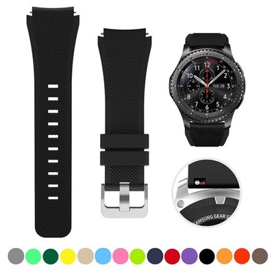 22mm For Samsung Galaxy Watch 46MM SM-R800 Gear S3 Frontier Silicone Band Straps