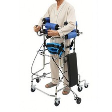 Adult Standing Walker, 8-Wheels Walking Aid with Adjustable Height and Width