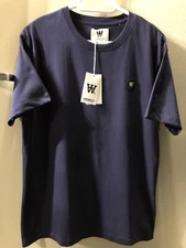 Double A By Wood Wood AA Tshirt Tee Ace Badge Medium Denmark Designer Basic