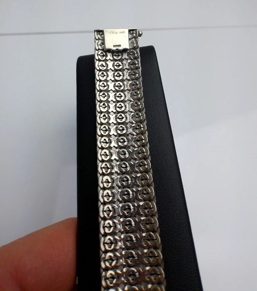 925 Silver  Vintage Armband Bracelet Bangle Hallmark   Used - Image 3 of 4