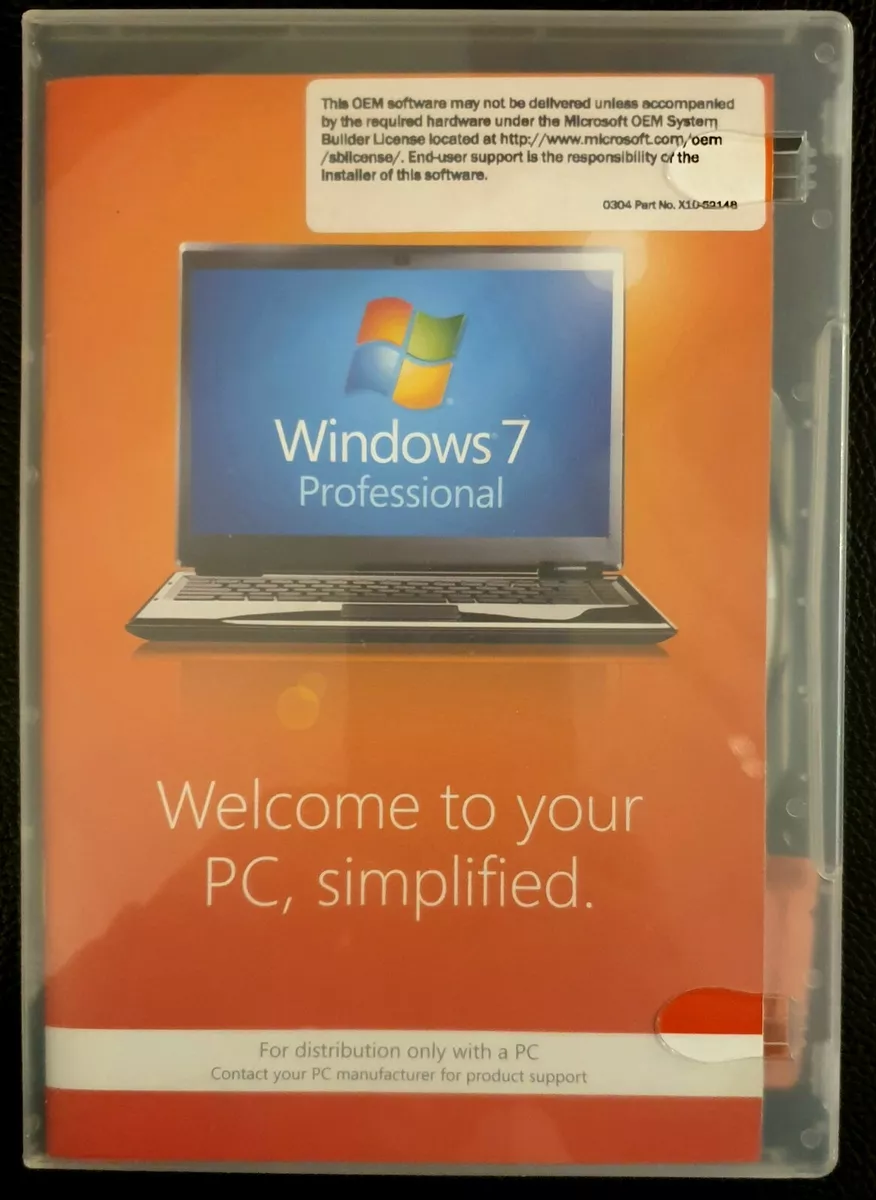 Microsoft Windows 7 Professional 64 Bit Operating System (Fqc-04649) With  Key 885370720679 | Ebay