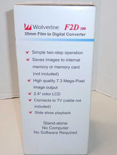 Wolverine F2D 300 35mm Slide Negative Film to Digital Converter Standalone - Afbeelding 16 van 19