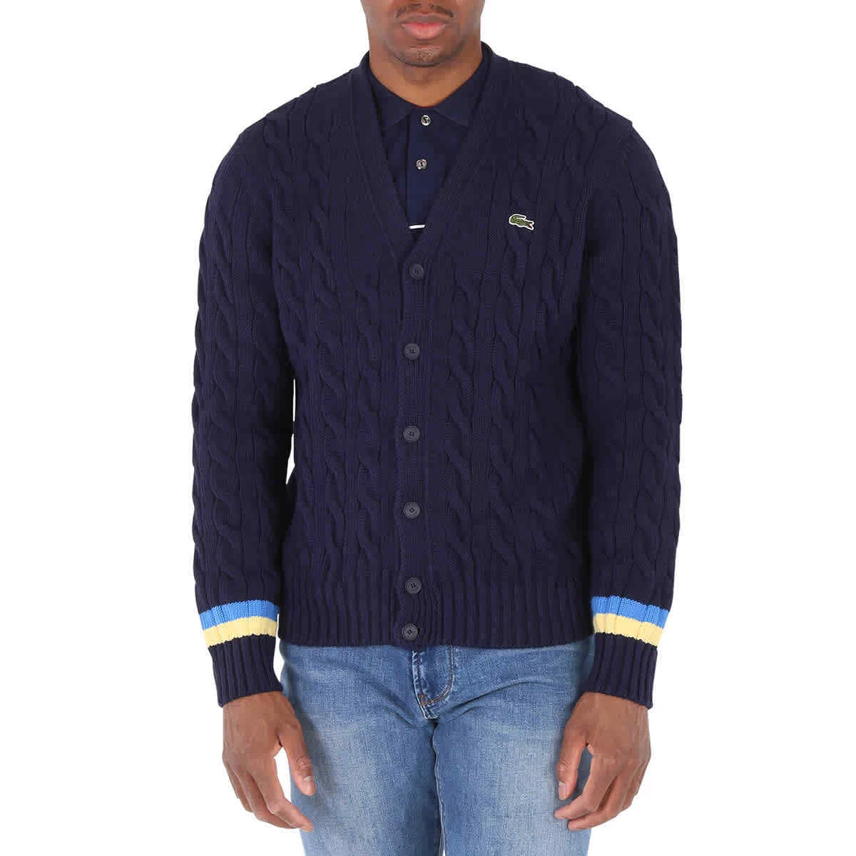 lacoste cardigan mens
