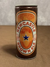 New Castle Brown Ale Beer Steel Can 15.5oz Vintage 1970s Tall Pull Tab Scottish