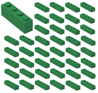  NEW LEGO 50x GREEN Bricks 1x4 Building Blocks Pieces  Bulk Lot  Part #3010