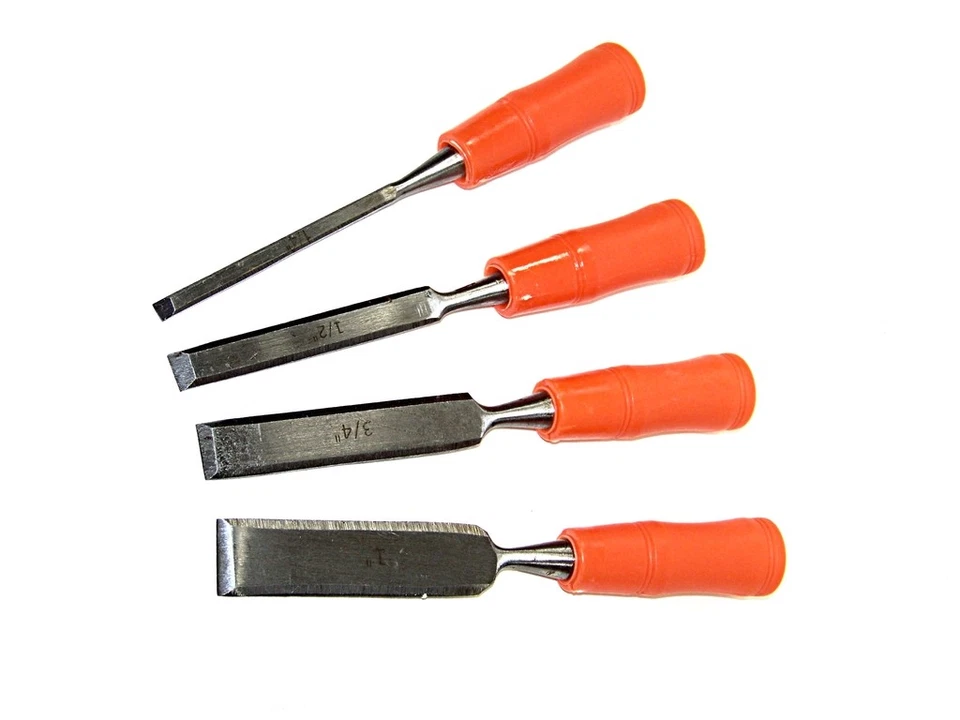 4 pcs  Go Through Wood Chisel 1/4" 1/2" 3/4" 1" Hand Tools - Image 3 of 3