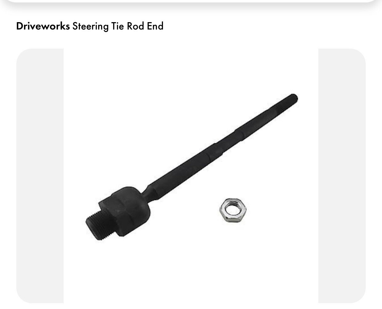 CARQUEST/Drive Works DWEV407 Steering Tie Rod End, Inner for sale