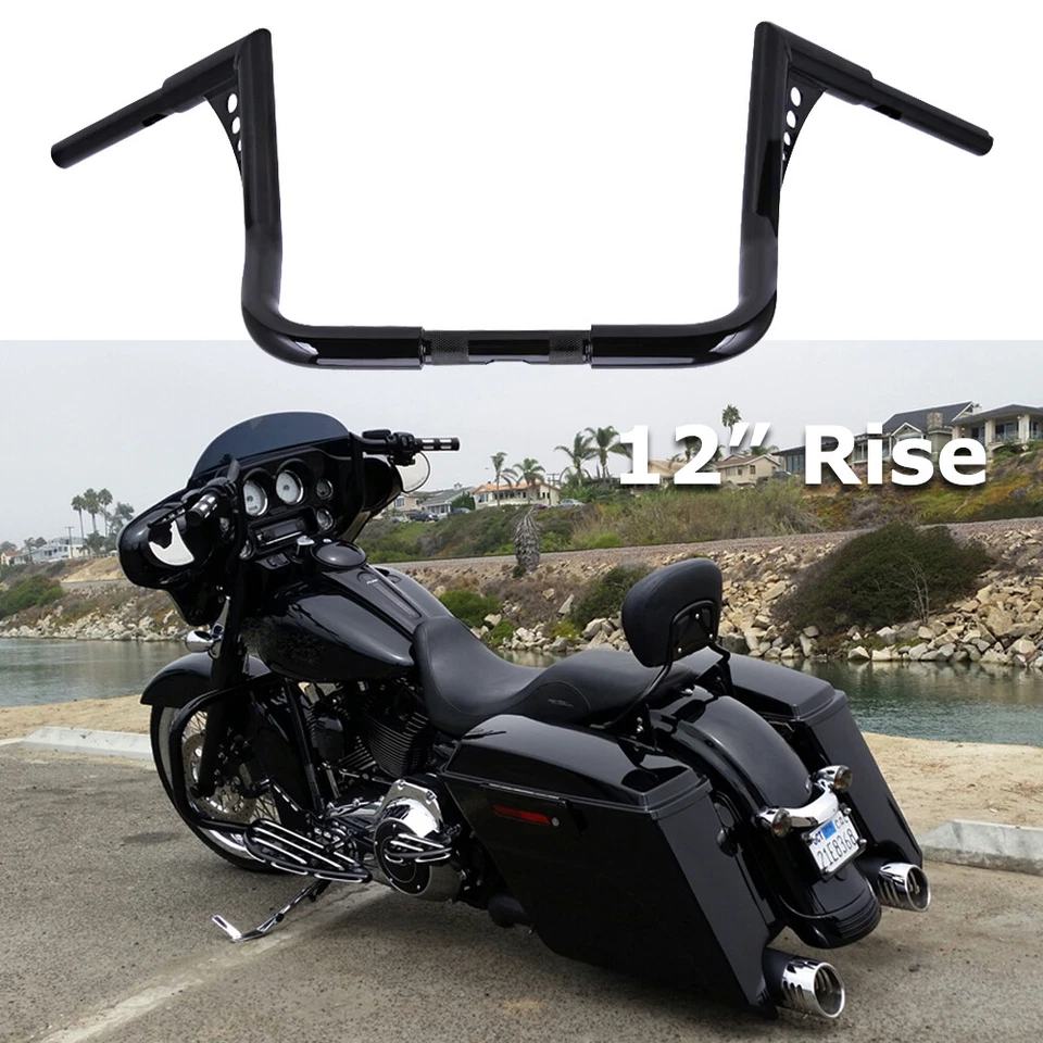 12" Rise Ape Hanger 1.25" HandleBar DNA For Harley Touring Dressers Baggers FLHT - Изображение 4 из 4