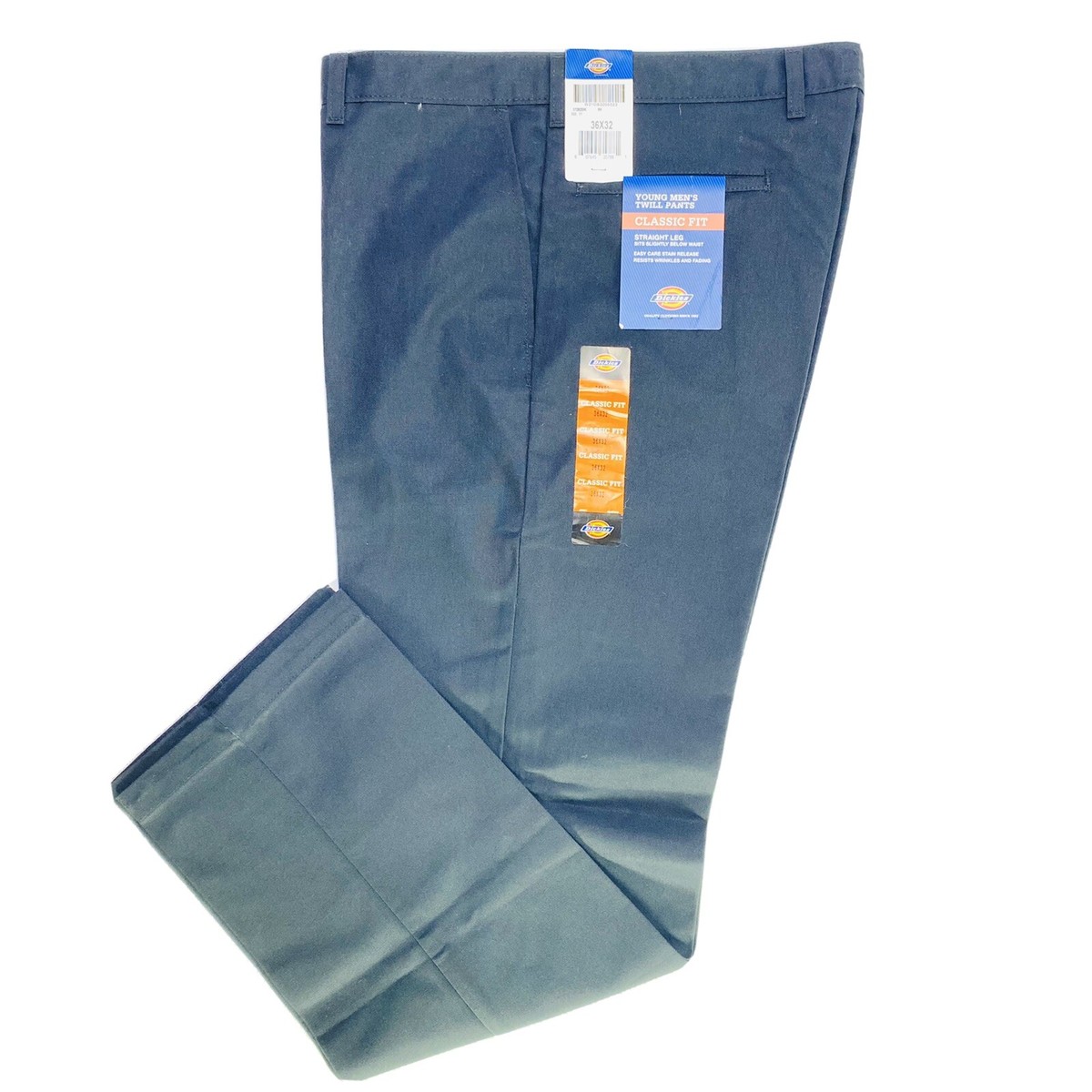 Dickies Pants Young Mens 36 X 32 Twill Pants Straight Leg