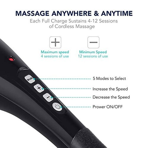 Naipo Cordless Handheld Percussion Massager Full Body Deep Tissue Massage - Picture 3 of 10