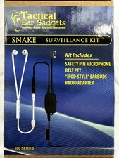 Tactical Ear Gadgets SNAKE Surveillance Kit w/ New Apple Earbuds.