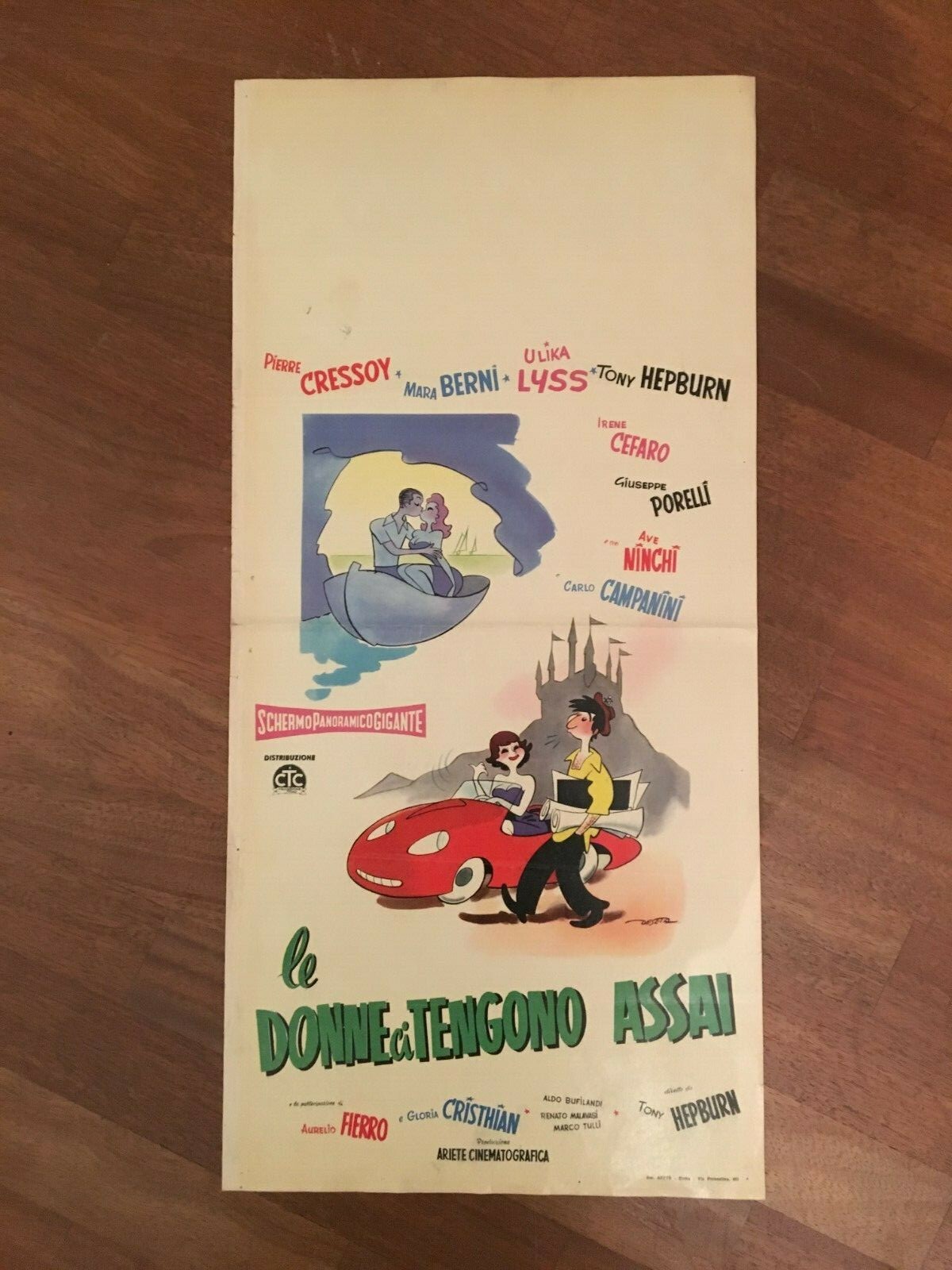 Locandina originale film Le donne ci tengono assai (1959) - Regia di Toni Amendola