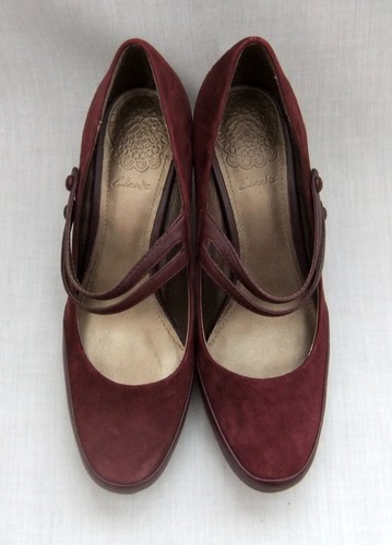 Shoes Womens Clarks Suede Novedades Gold Burgundy Alpine SYwZq4