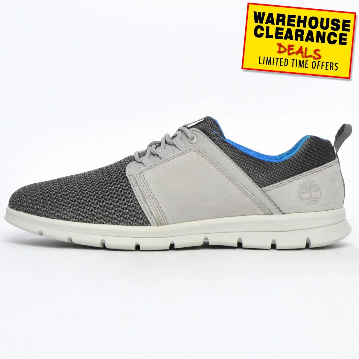 Timberland Graydon Low Mens Lace Up Casual Comfort Trainers Shoes Grey
