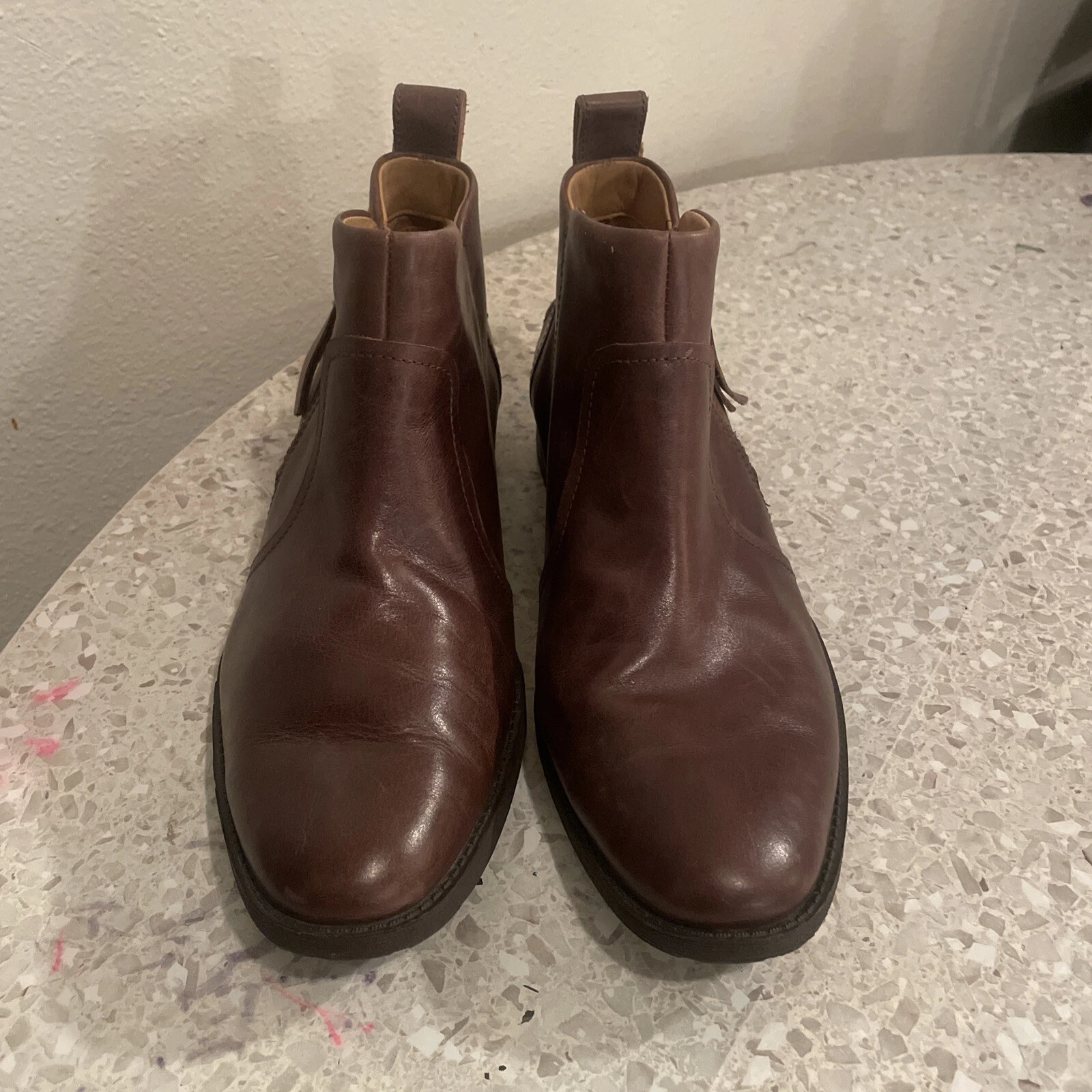 Stivaletti UGG taglia 10 viola pelle aureo ballerine zip laterale biker