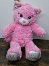 Build A Bear Princess Kitty Cat Plush Pink Sparkle Stuffed 17" Tall