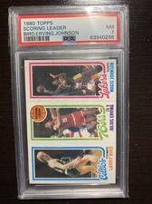 1980 TOPPS  Larry Bird Magic Johnson Erving RC  PSA 7 Excellent Centering #139