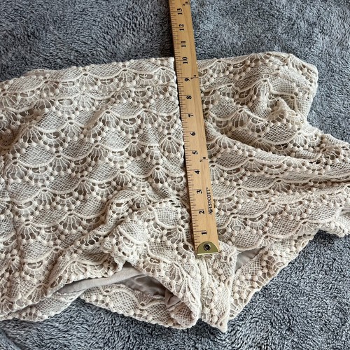 Express Womens Shorts Size 12 Lace Coquette Modal Cotton Feminine Coastal 16688 - Picture 11 of 13