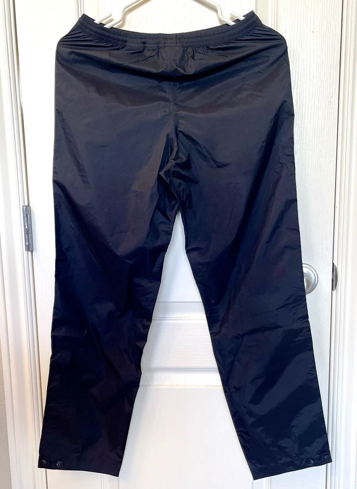 Pantalones Impermeables Marmot PreCip Niños Grandes Negros Nylon Senderismo Lluvia Embalables Foto 2 de 4