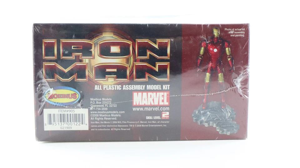 Moebius Models #905 Iron Man Plastic Model 1:8 Scale New Sealed - Image 4 of 4