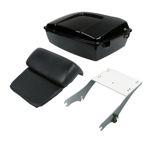 10.7" Chopped Luggage Trunk Mount Rack Fit For Harley Touring Glide 97-08 - Picture 1 of 11