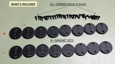 Screw-In Magnets for Speaker Grills, etc. (set of 8)