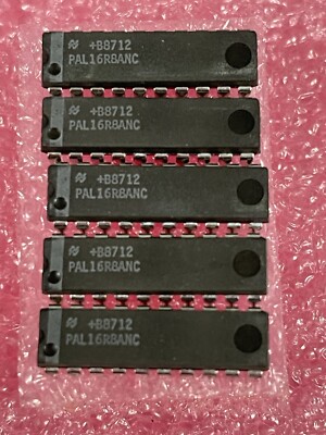 PAL16R8ANC IC SINGLE PROGRAMMABLE ARRAY LOGIC 20PIN DIP NATIONAL SEMI (LOT OF 5)