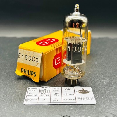   Philips SQ E180CC Vacuum Tube   Tested 118/128%   Strong   Made in Holland
