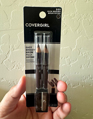 COVERGIRL Easy Breezy Brow Eyebrow Pencil 505 Rich Brown Soft Water Resistant