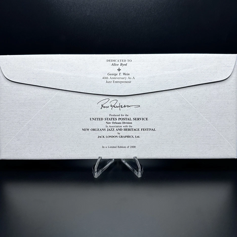 New Orleans Jazz Fest (RARE MINT) - SIGNED by Artist - Henry Byrd - 1989 FDC - Image 4 of 4