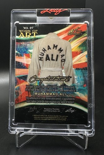 2023 LEAF WORK OF ART MUHAMMAD ALI FIGHT WORN PATCH /4 #WA-27 - Picture 2 of 2