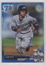 2017 Bowman Draft Chrome Blue Refractor 70th Anniversary 4/200 Isan Diaz j2c