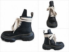 Dr. Martens X Rick Owens. 1460 DMXL Jumbo Lace Boot Black. W US 7. M US 6.