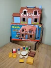 COMPLETE Vtg Fisher Price Little People Play Family #952 Brown Tudor House + BOX