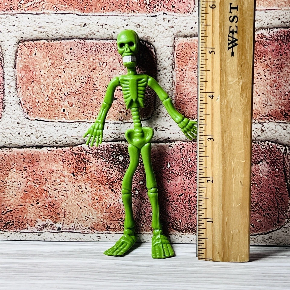 可塑塑料骨架绿色怪物Bendy万圣节收藏品可姿势 — 第 3/4 张图片
