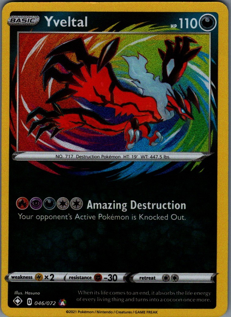 Yveltal Amazing Rare Shining Fates 046/072 NM