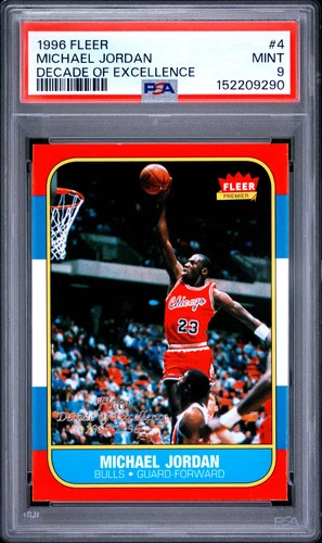 1996 Fleer #U-4 - Michael Jordan Decade of Excellence PSA 9 Mint (290) ||